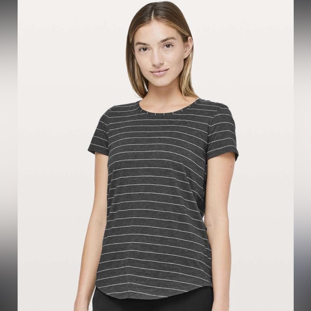 Lululemon Love Crew III Short Sleeve Striped Tee - Size 10/12
